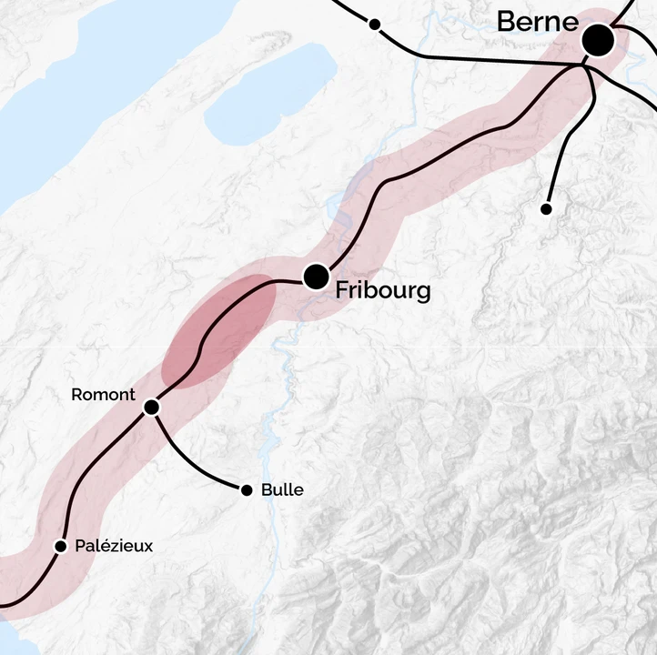 Un nouveau tracé entre Fribourg et Romont - impératif pour la Suisse romande.