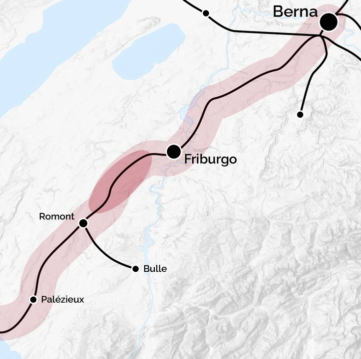 Una nuova linea ferroviaria tra Friburgo e Romont - essenziale per la Svizzera occidentale.